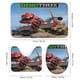 thumbnail image 3 of Dinotrux-theme 4-Piece Shower Curtain Set with Rugs, Waterproof Bathroom Decor Set Includes Bath Mat, U-Shaped Rug, Toilet Lid Cover and Curtain with Hooks, 3 of 6