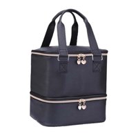 Ioensy - Estuche De Transporte Para Esmalte De Uñas, Bolsa De Doble Capa Para Lápiz Labial, Herramienta Artística Para Uñas Femenina