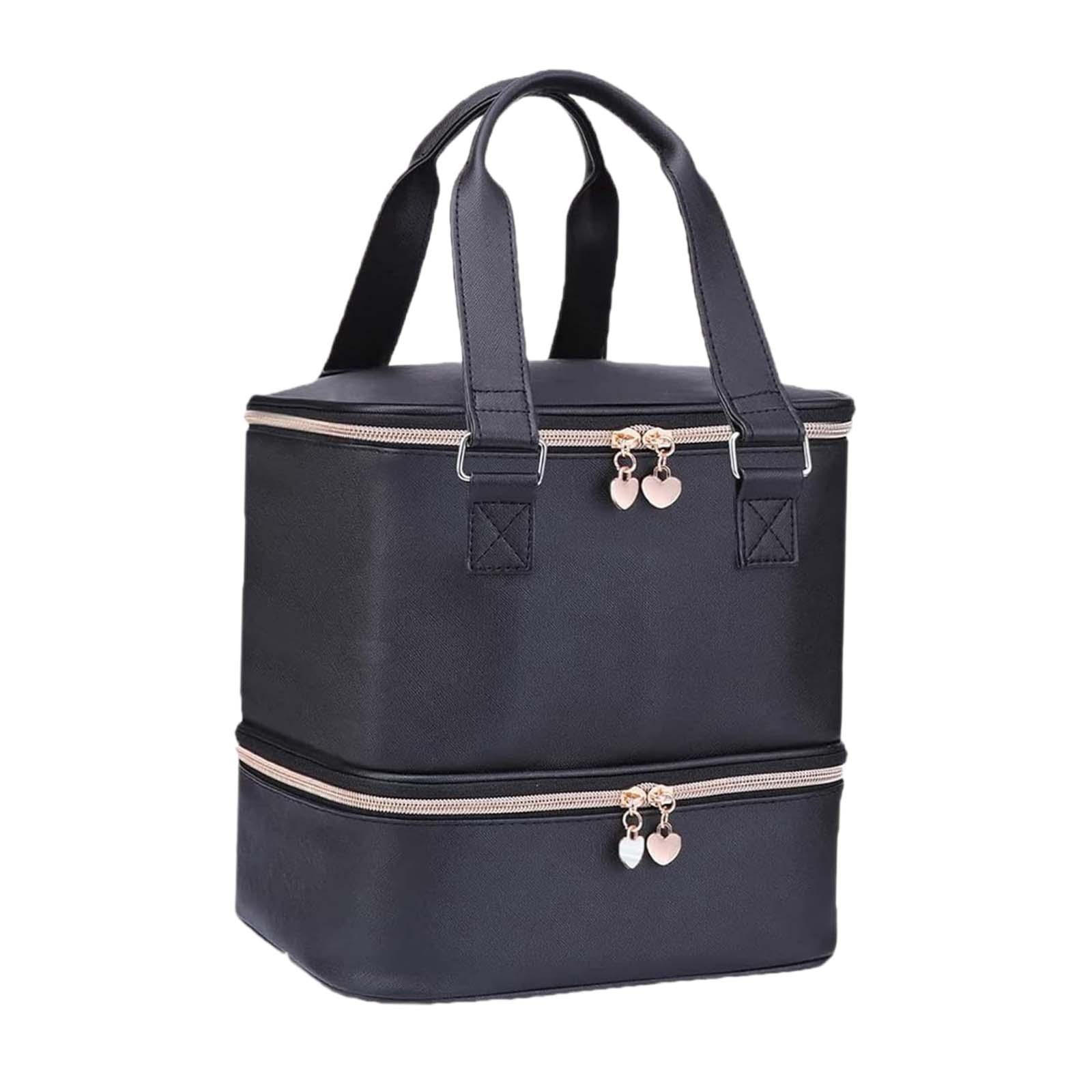 Ioensy - Estuche De Transporte Para Esmalte De Uñas, Bolsa De Doble Capa Para Lápiz Labial, Herramienta Artística Para Uñas Femenina