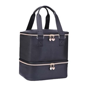 Ioensy - Estuche De Transporte Para Esmalte De Uñas, Bolsa De Doble Capa Para Lápiz Labial, Herramienta Artística Para Uñas Femenina