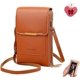 thumbnail image 1 of Bolso bandolera pantalla táctil mujer antirrobo móvil monedero impermeable cuero hombro organizador llaves, 1 of 8