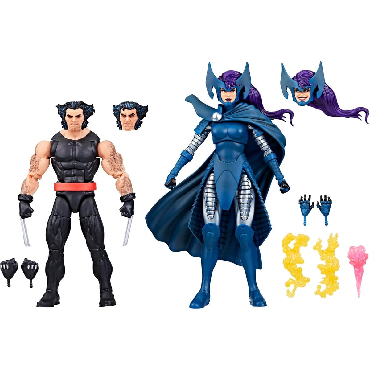 Hasbro - Figuras Marvel Legends Wolverine Psylocke 50 Aniversario 15cm
