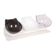 thumbnail image 1 of Cuencos Elevados Para Gatos, Cuenco Duradero Para Comida Y Agua Para Gatos De Interior, Cachorro, Negro, Blanco Y Transparente, 1 of 3