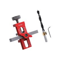 Ioensy - Plantilla De Herrajes Para Montaje En Puerta De Gabinete Resistente Para Proyectos De Muebles Estilo A De Aleación De Aluminio