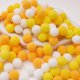 thumbnail image 1 of Xiao Hua Bolas de pelo para manualidades, 100 unidades, serie amarilla, diámetro 2 cm, bolas de felpa suaves y esponjosas para proyectos de manualidades, decoración de fiestas y festivales., 1 of 3