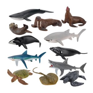 Bothyi - 12 Unids/Set De Figuras De Animales Marinos De Plástico, Figuras Realistas, Modelos De Juguetes