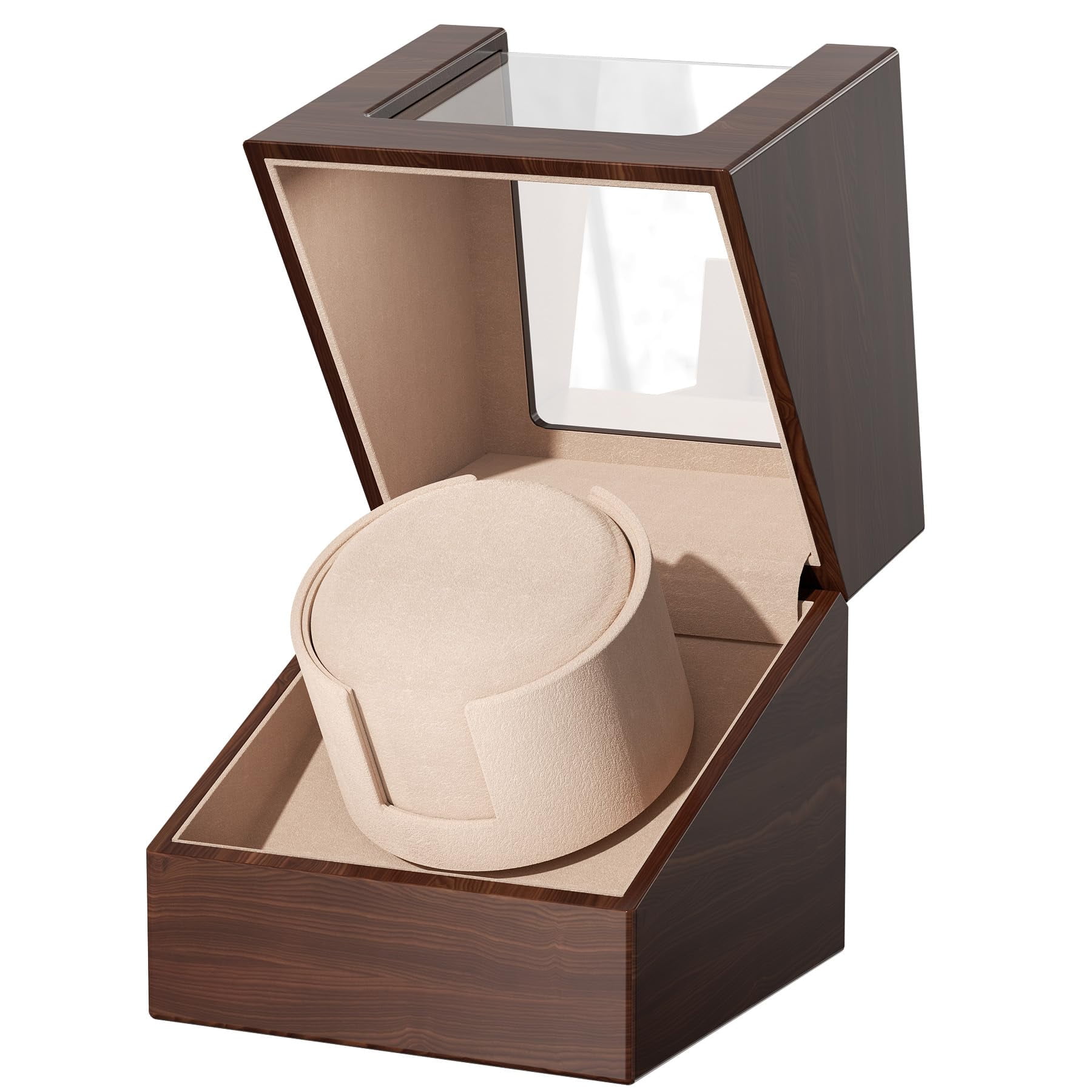 Cargador Para Reloj Automático Racokky, Motor Japonés Ultrasilencioso, Madera