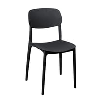 Silla Plástico Apilable Deco Estocolmo Negro Escandinavia