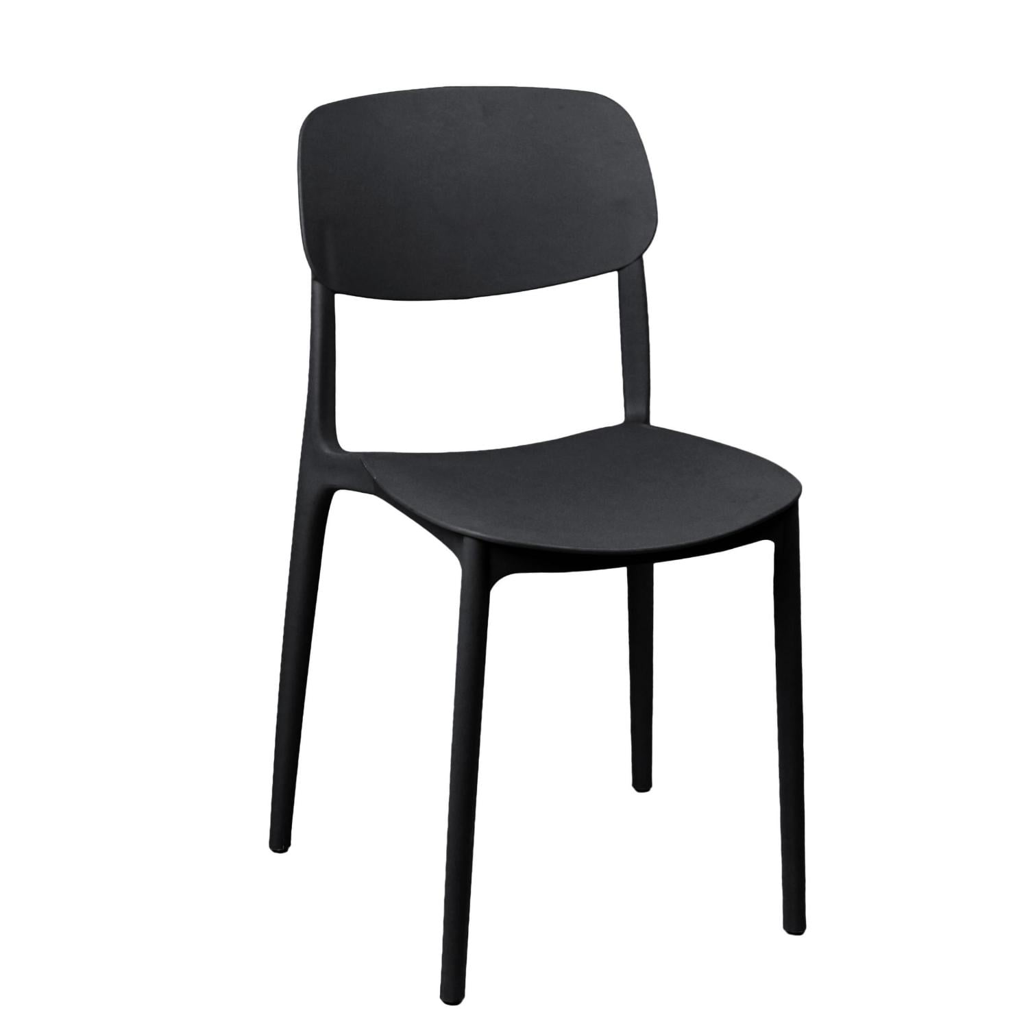 Silla Plástico Apilable Deco Estocolmo Negro Escandinavia Negro Tamaño Único
