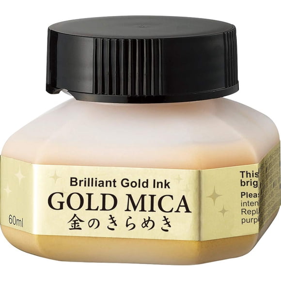 Tinta Kuretake Gold MICA, 60 ml, para bolígrafos, pinceles, artista, no tóxica