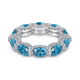 thumbnail image 3 of Anillos de Flores para Mujer Plata Esterlina 925 Zafiro Gema Zirconia Compromiso Promesa Anillos de Boda Azul Anillo de Diamante de Alto Carbono Talla 5-10, 3 of 5