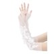 thumbnail image 4 of Guantes de encaje floral de malla para mujer INSPIRE CHIC, con lazo de perlas, puntos de lunares, longitud de muñeca sin dedos para boda elegante, fiesta de noche, Blanco14, 4 of 6