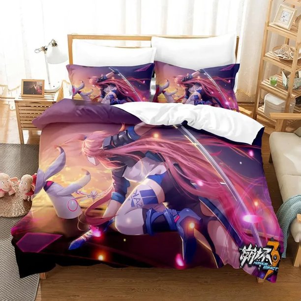 Game Honkai Impact 3 Bedding Set Bed Set Adult Kid Bedroom Duvet cover Sets Bed Sheet Set Bed Sheets