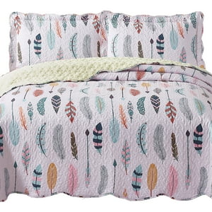 Mallorca - Quilt Sherpa Plumas 1,5 Plazas Estampado