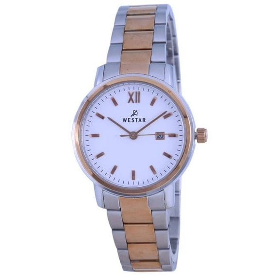Reloj Westar 40245spn601 De Dos Tonos Con Esfera Blanca De Acero Inoxidable Y Cuarzo Para Mujer & 44; Azul