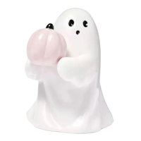 Magideal - Estatua De Espíritu De Halloween Pequeña Figura De Espíritu Aterrador Decoración De Halloween Espeluznante Escultura De Espíritu Lindo Para Decoración Sosteniendo La Calabaza