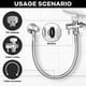 thumbnail image 3 of Adaptador en T para bidé Hsmhose con válvula de cierre y manguera de 40 cm, 3 of 7
