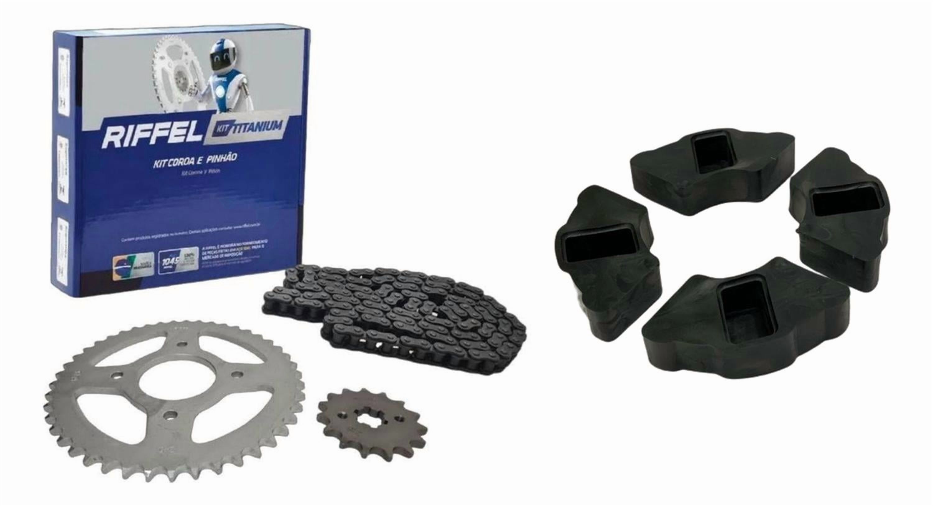 Riffel - Kit De Transmision Yamaha Ybr 125 / Ybr 125Z + Damper Japon