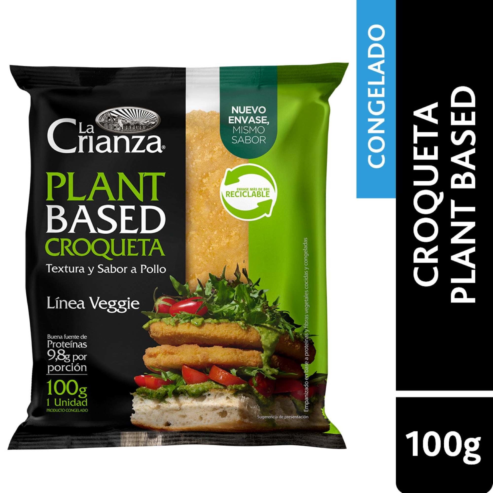 Croqueta De Vegetal Plant Based Sabor Pollo 100 g La Crianza