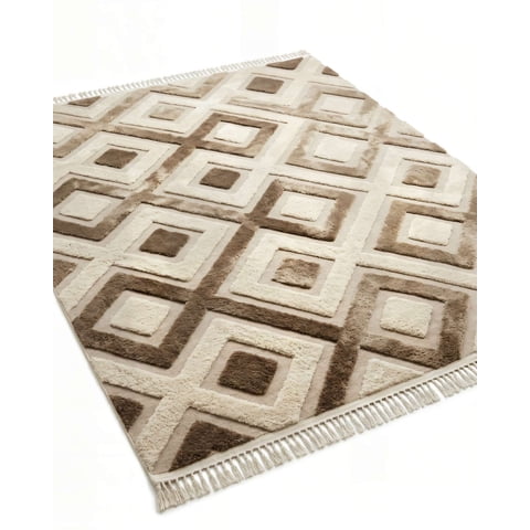 Genérico - Alfombra 180 X 200 Jacquard Decorativa Bicolor 1