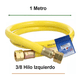 thumbnail image 2 of Flexible Gas Manguera Amarilla 3/8 Hi Izq 1 Mt Certificada, 2 of 4