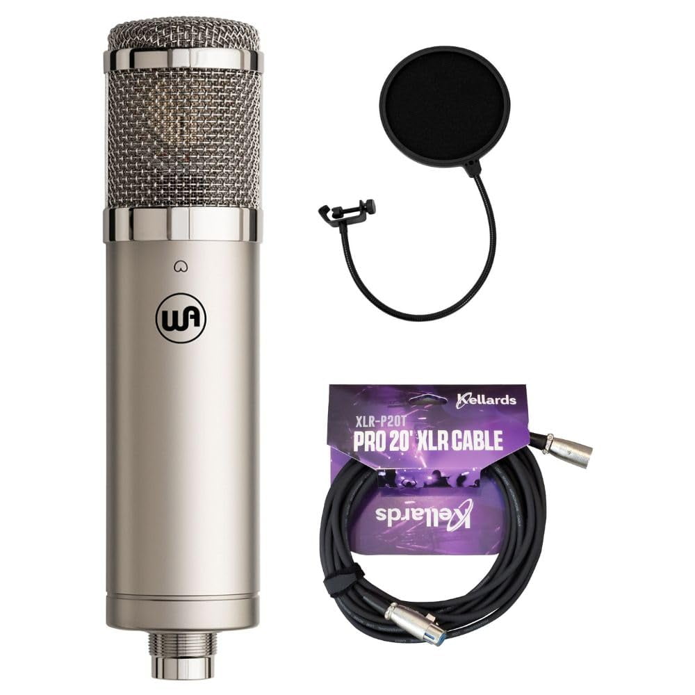 Kellards - Micrófono De Condensador Warm Audio Wa-47jr Se Con Cable Y Filtro Pop