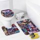 thumbnail image 4 of Villanos theme 4 piece Shower Curtain Set With Rugs Waterproof Bathroom Decor Set Includes Bath Mat U shaped Rug Toilet Lid Cover And Curtain With Hooks, 4 of 6