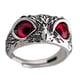 thumbnail image 3 of Demon Eye Owl Anillos Retro Elegante Anillo Llamativo Para Pareja Amantes Hombres Mujeres Rojo, 3 of 5