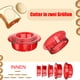 thumbnail image 4 of Molde para hacer sándwiches de pan - Cortador de sándwiches Uncrustables para niños - Cortador de sándwiches, sellador y cortador de galletas DIY Lonchera y caja bento para niños y niñas (rojo), 4 of 6