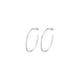 thumbnail image 1 of Aros LP3203-4/3 Lotus Silver Mujer Hoops, 1 of 2