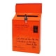 thumbnail image 1 of Creative Iron Mail / Letter / Post / Newspaper Holder Box Orange Red_Peque?as letras, 1 of 5