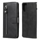 thumbnail image 4 of Funda con Cremallera para Motorola Moto G9 Plus, Carcasa Cartera de Cuero PU con Soporte y Tarjetero, 4 of 5