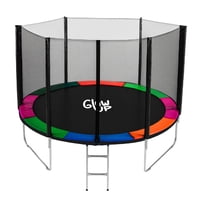 Cama Elástica 10 Ft 3,05 Mts Glowup + Malla Seguridad Y Escalera