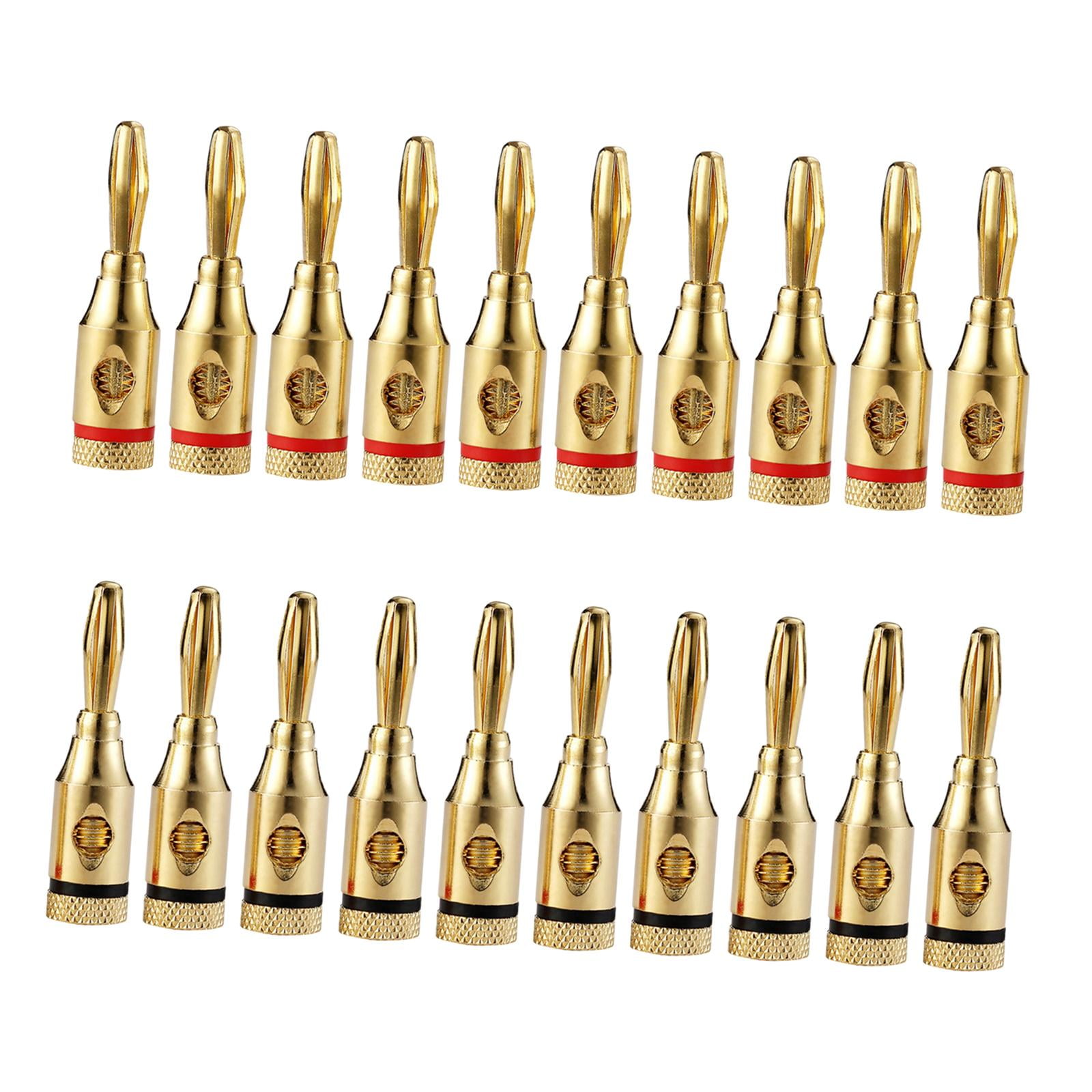 Ioensy - Accesorio De Enchufe Banana De 20 Piezas De 4 Mm Para Amplificador De Cable De Altavoz Receptor De Vídeo