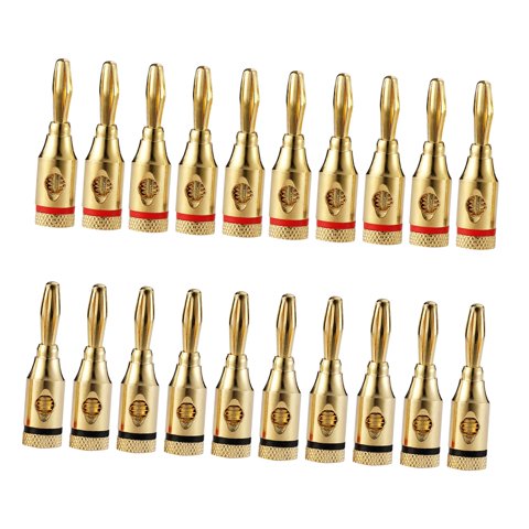 Ioensy - Accesorio De Enchufe Banana De 20 Piezas De 4 Mm Para Amplificador De Cable De Altavoz Receptor De Vídeo