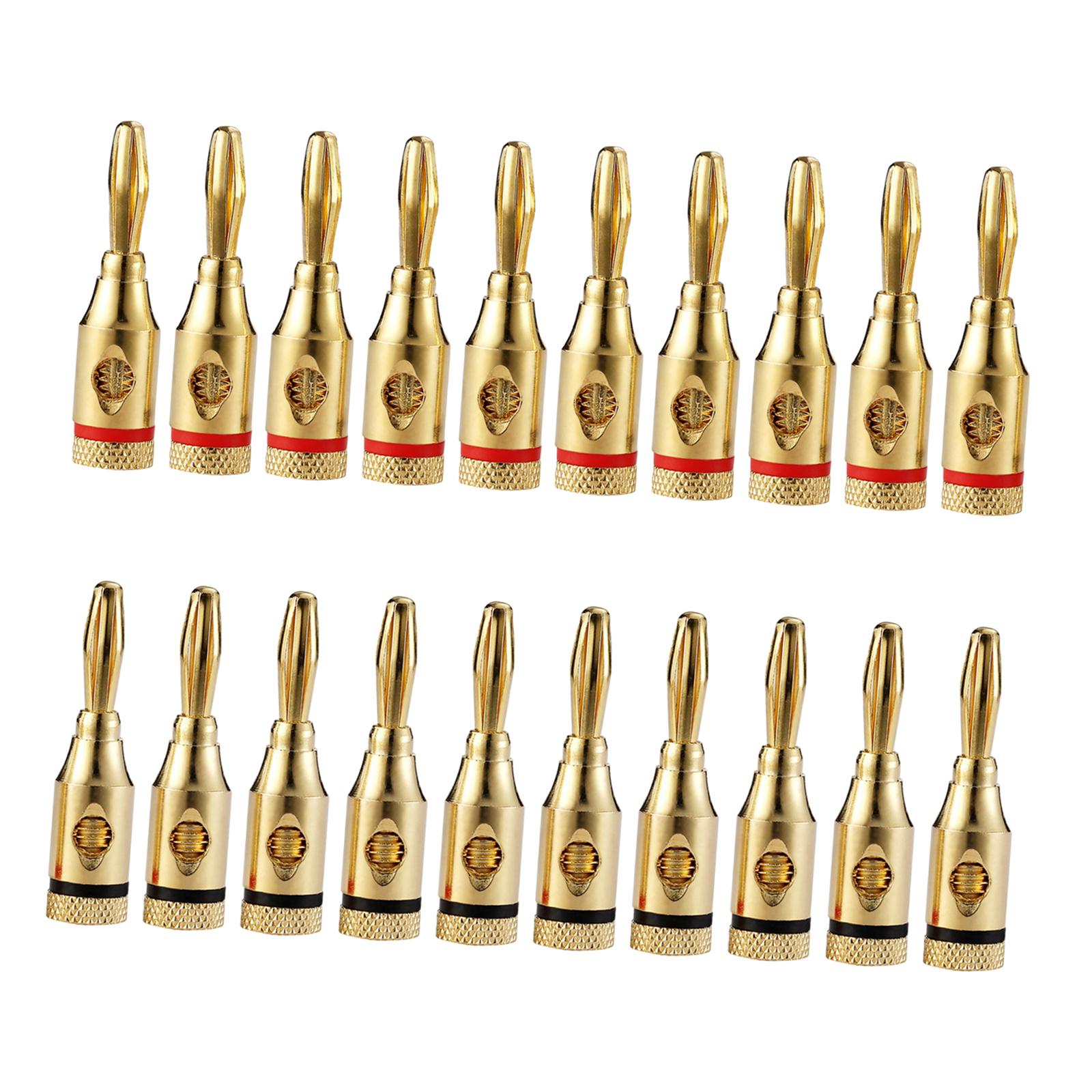 Ioensy - Accesorio De Enchufe Banana De 20 Piezas De 4 Mm Para Amplificador De Cable De Altavoz Receptor De Vídeo