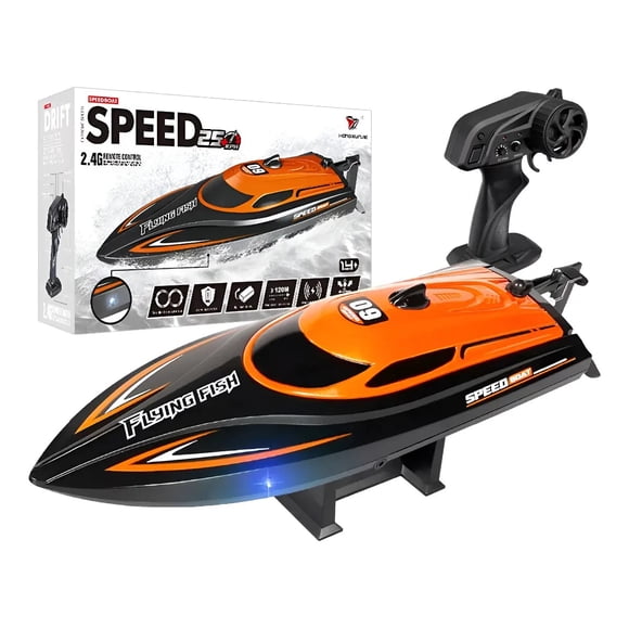 Lancha Grande Rápida Velocidad 15 Km/h Control Remoto