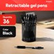 thumbnail image 2 of Staples ProGel Bolígrafos Retráctiles de Gel, Punta Fina 0,7 mm, Tinta Negra, Pack de 36, 2 of 8