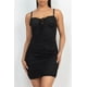 thumbnail image 5 of Vestido Mini Fruncido Delantero Negro S, 5 of 5