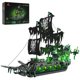 thumbnail image 1 of Juguete de construcción JMBricklayer Pirate Ship Flying Dutchman con luces, 1 of 7