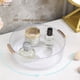 thumbnail image 4 of Organizador de maquillaje y perfumes, bandeja giratoria de 360 grados para almacenamiento de cosméticos, lociones, bandeja de regalo redonda de gran capacidad para tus joyas., 4 of 7