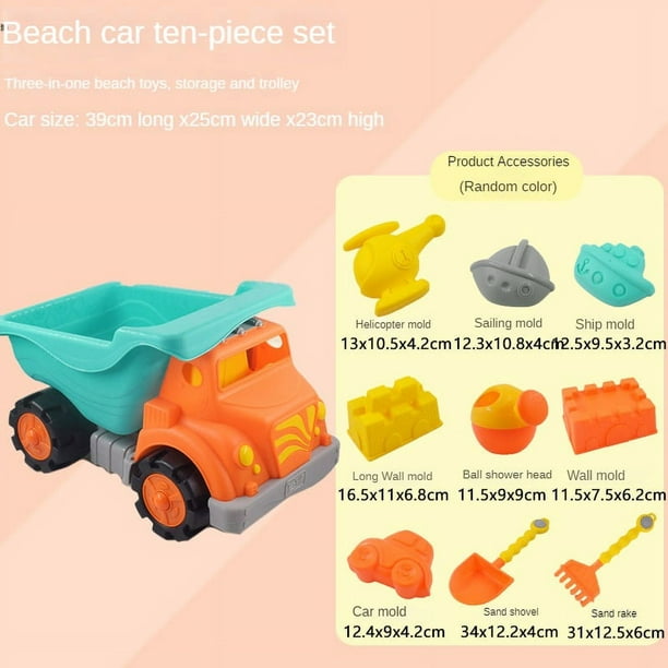 Baby Bathing Beach Toy Shovel Playing Water Hourglass Set, Carrying Luggage Trolley Case