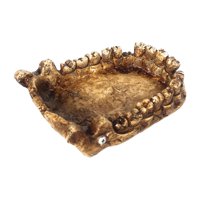 Magideal - Tazón De Agua De Reptiles Simulación Dinosaurio Forma De La Mandíbula Tazón De Baño Tazón De Terrario Para Suministros Para Mascotas Dragones Barbudos