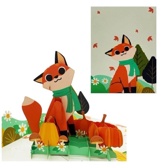 Tarjeta de felicitación ETApopupcard A41 Zorro 3D Pop Up