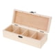 thumbnail image 3 of Caja de madera llana natural Caja de almacenamiento de pendiente de anillo de decoupage de joyería de madera, 3 of 3