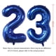 thumbnail image 2 of Globos EBAIJQUO con el número 23, papel de aluminio azul marino, 40 cm, 2 of 7