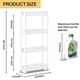 thumbnail image 4 of Carrito de almacenamiento SPACEKEEPER Slim Rolling de 4 niveles de plástico blanco, 4 of 9
