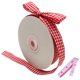 thumbnail image 1 of Cinta DAYEDZ 25 yd 1,6 cm Rojo/Blanco Gingham, 1 of 7