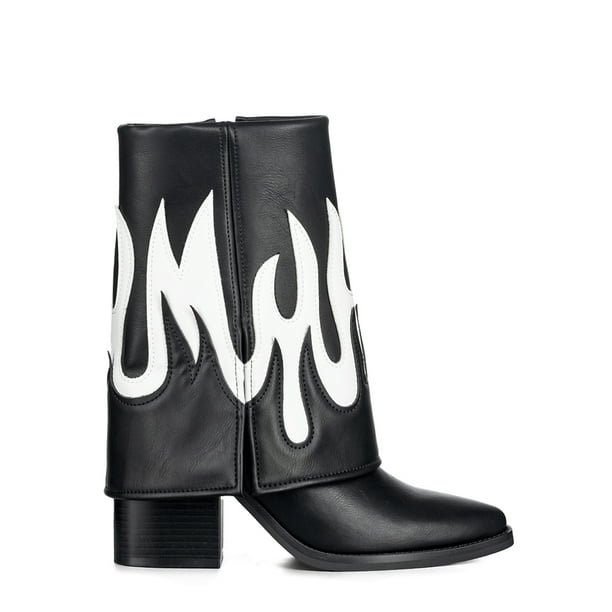 Botas Largas Mujer Eco Cuero De Moda Taco Alto Weide DH83