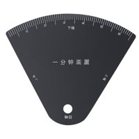 Ioensy - Accesorio De Plantilla Para Cejas De Acero Inoxidable De Bolsillo, Color Negro, Con Guía De Arco